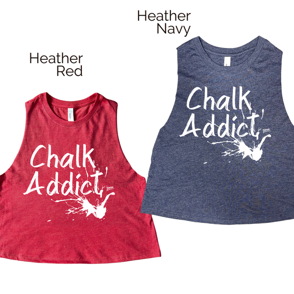 Chalk addict crop tank - Liberte Lifestyles Fitness Tanks