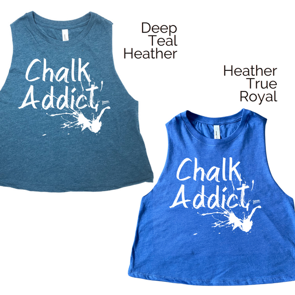 Chalk addict crop tank - Liberte Lifestyles Fitness Tanks