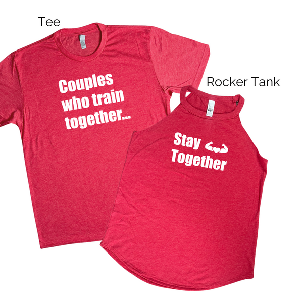 Couples Who Train Together Stay Together - Red Tee & Top Set