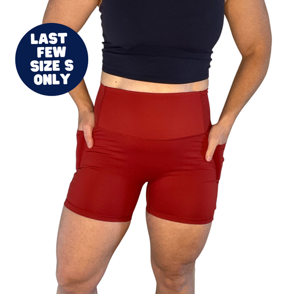 Dark Red 5" Lifestyle Shorts - FINAL SALE - S only