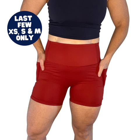 Dark Red 5" Lifestyle Shorts - FINAL SALE - XS, S & M only