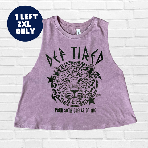 Def Tired Crop Tank - HEATHER ORCHID - FINAL SALE - 2XL ONLY