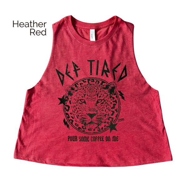 Def Tired Crop Tank - Heather Red - FINAL SALE