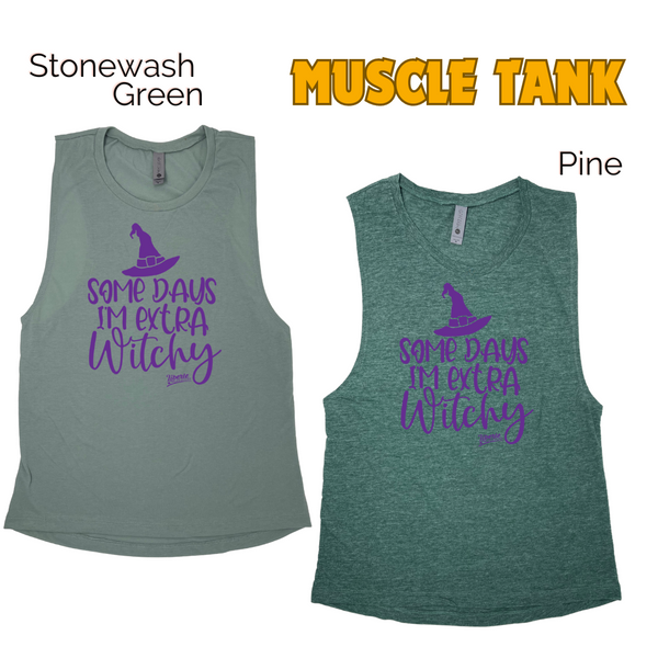 Some days I'm extra witchy tank. Halloween workout tank. Liberte Lifestyles Fitness Tees.