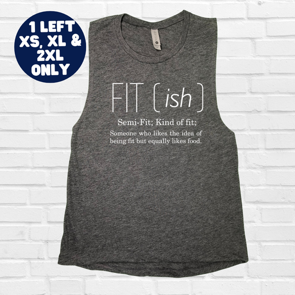 Fitish Muscle Tank - Charcoal - FINAL SALE - XS, XL & 2XL ONLY