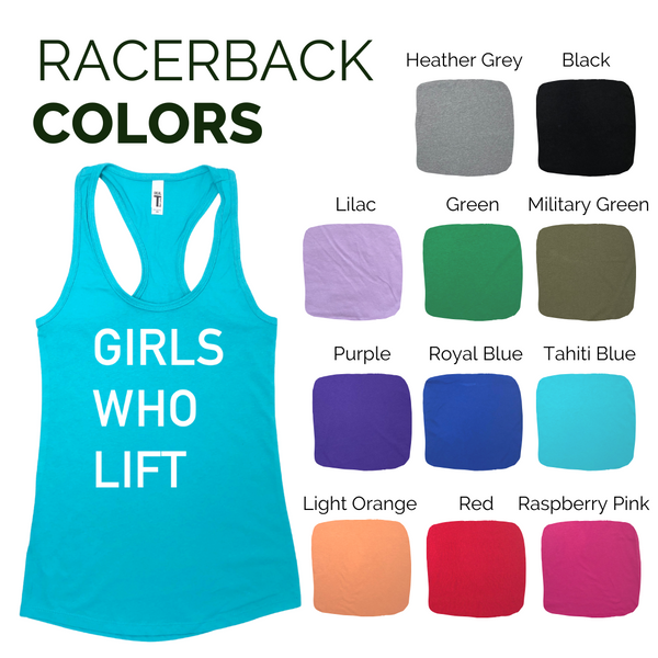 Girls who lift racerback tank - Liberte Lifestyles fitness tanks
