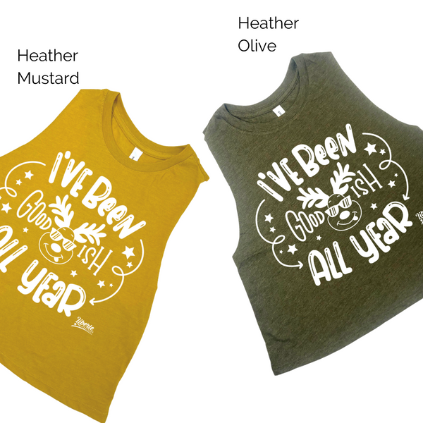 Goodish crop tank - Liberte Lifestyles Christmas workout tanks