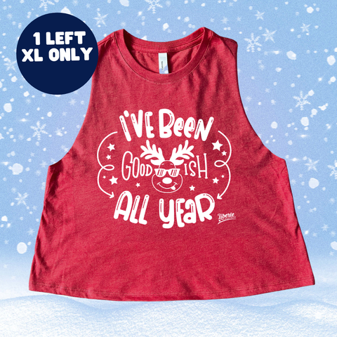 Goodish Crop Tank - Heather Red - FINAL SALE - XL ONLY