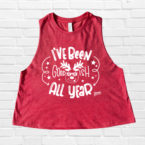 Goodish Crop Tank - Heather Red - FINAL SALE
