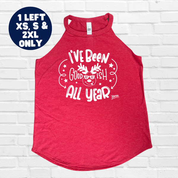 Goodish Rocker Tank - Red Frost - FINAL SALE