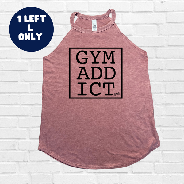 Gym Addict Rocker Tank - Blush Frost - FINAL SALE - L only