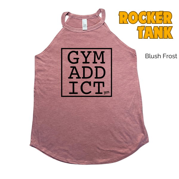 Gym Addict Rocker Tank - Blush Frost - FINAL SALE