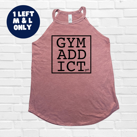 Gym Addict Rocker Tank - Blush Frost - FINAL SALE - M & L only