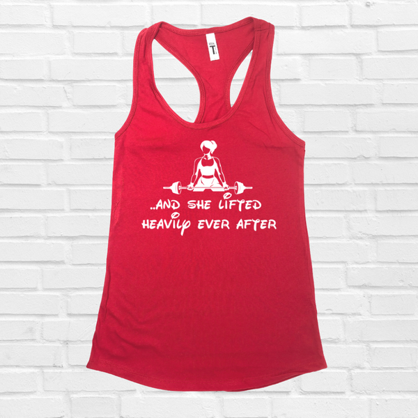 and she lifted heavily ever after valentines day tank - liberte lifestyles gym fitness apparel and accessories