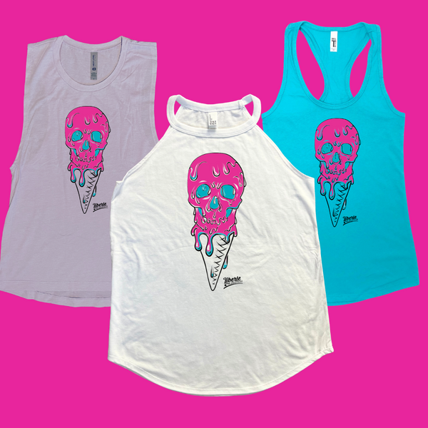 ice-scream ice cream skull tank top - Liberte Lifestyles