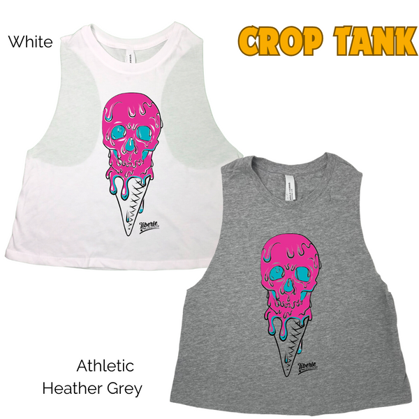 Ice-scream ice cream skull crop tank - Liberte Lifestyles tank