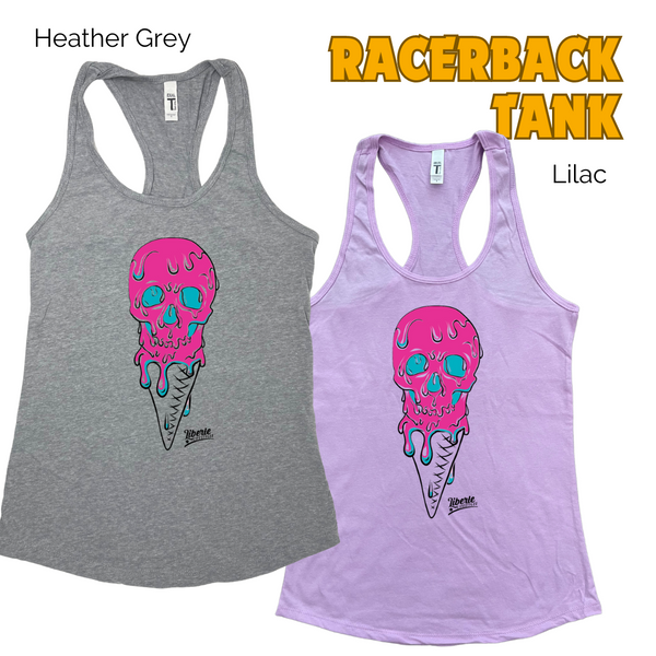 ice-scream ice cream skull tank top - Liberte Lifestyles