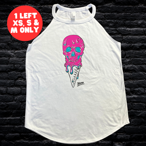 Ice-Scream  Rocker Tank - White - XS, S, M only - FINAL SALE