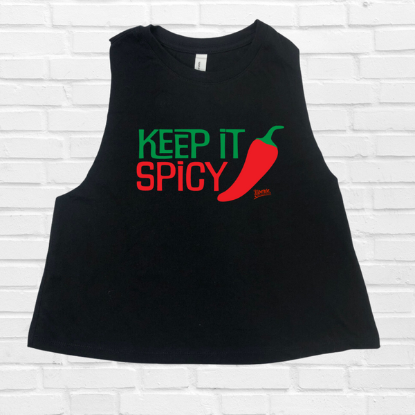 Keep it spicy crop tank - Liberte Lifestyles Fitness apparel