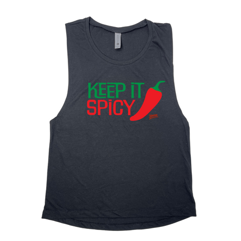 Keep it spicy workout muscle tank - crossfit spicy workout tank - Liberte Lifestyles Gym Fitness apparel & accessories