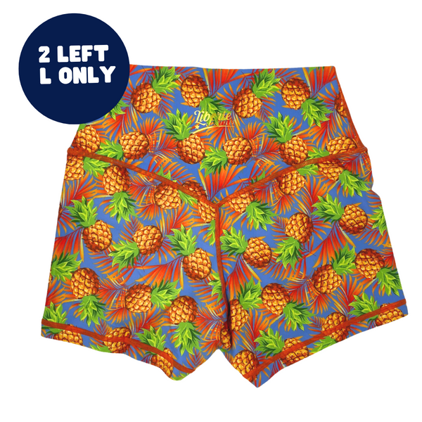 Paradise Pineapple 3" Sporty Shorts - FINAL SALE - L only