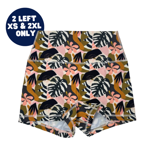 Tropical Autumn 3" Sporty Shorts - FINAL SALE - XS & 2XL only