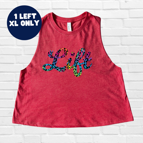 All Natural Crop Tank - Heather Red - FINAL SALE - XL ONLY