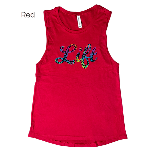 Lift Rainbow Leopard Tank - Liberte Lifestyles Fitness Tanks and Tees