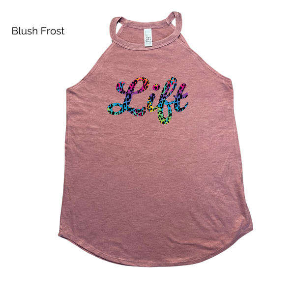 Lift Rainbow Leopard Tank - Liberte Lifestyles Fitness Tanks and Tees