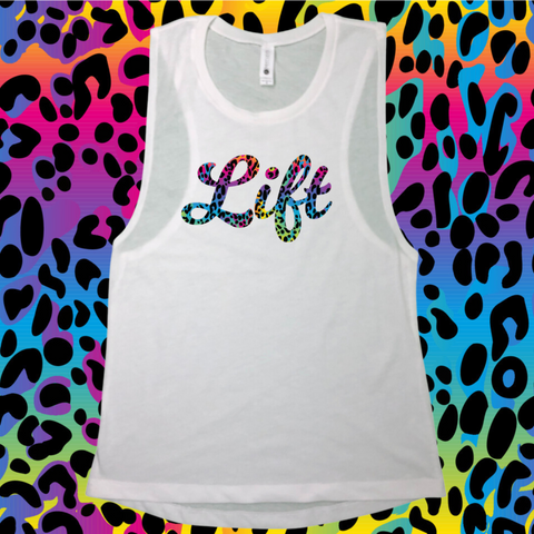 Lift Rainbow Leopard Muscle Tank