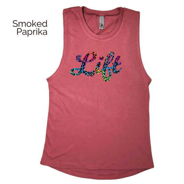 Lift Rainbow Leopard Tank - Liberte Lifestyles Fitness Tanks and Tees