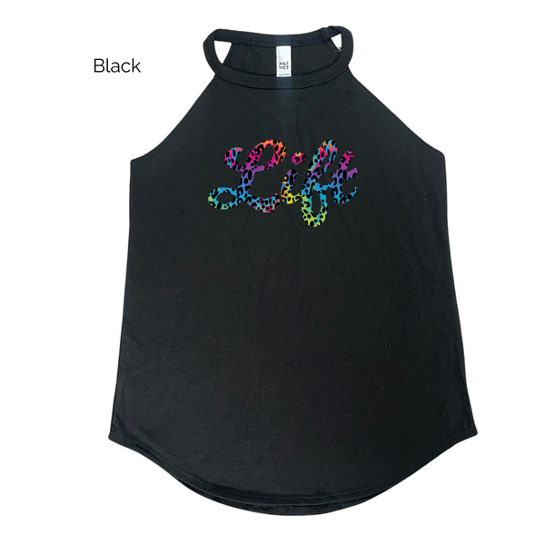 Lift Rainbow Leopard Tank - Liberte Lifestyles Fitness Tanks and Tees