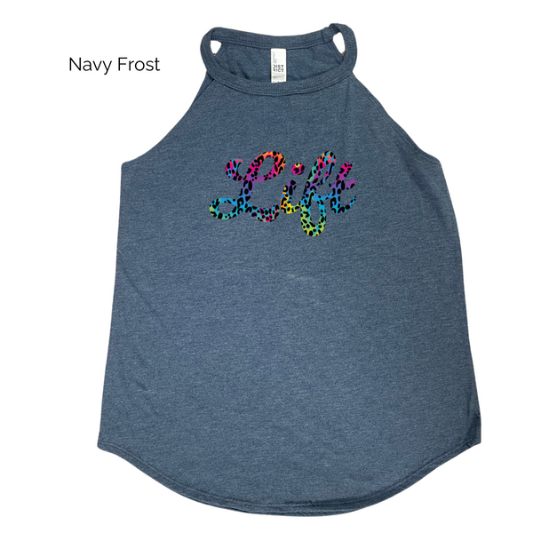 Lift Rainbow Leopard Tank - Liberte Lifestyles Fitness Tanks and Tees