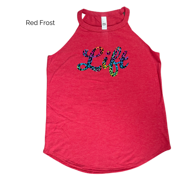 Lift Rainbow Leopard Tank - Liberte Lifestyles Fitness Tanks and Tees