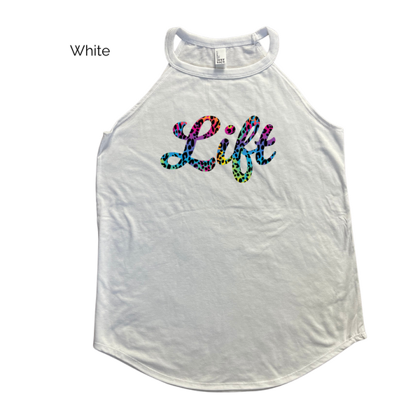 Lift Rainbow Leopard Tank - Liberte Lifestyles Fitness Tanks and Tees