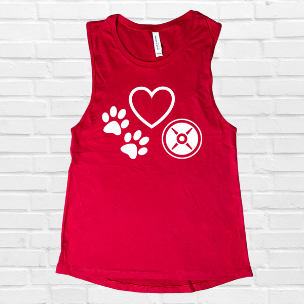 Love Dogs & Weights Muscle Tank