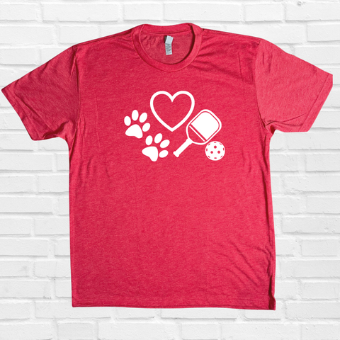 Love dogs & pickleball tee - Liberte lIfestyles pickleball tops