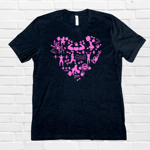 Liberte Lifestyles Love my workout valentines day t-shirt - gym fitness apparel and tops