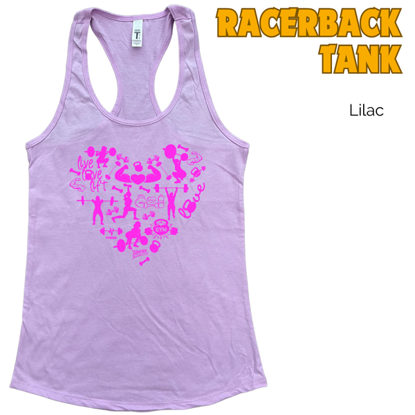 Love my Workout Racerback Tank - Lilac - FINAL SALE