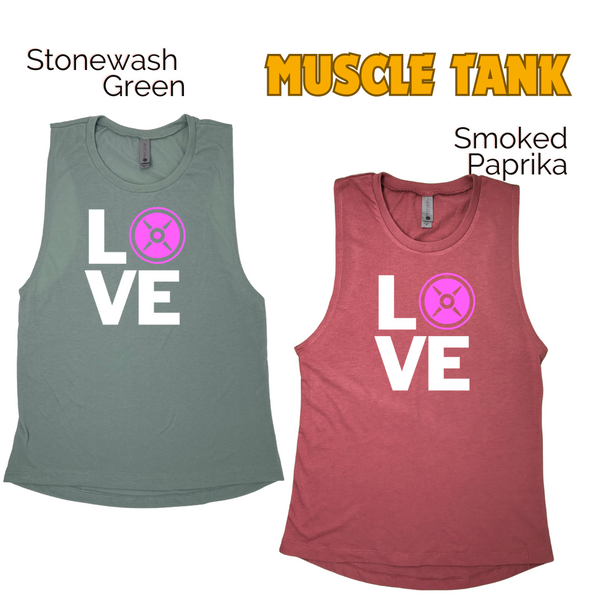 Love weight plate tank - Liberte Lifestyles fitness tanks