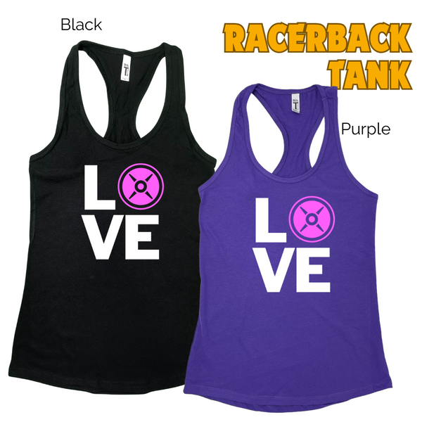 Love weight plate tank - Liberte Lifestyles fitness tanks