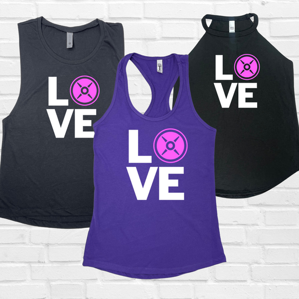 Love weight plate tank - Liberte Lifestyles fitness tanks