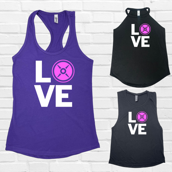 Love weight plate tank - Liberte Lifestyles fitness tanks