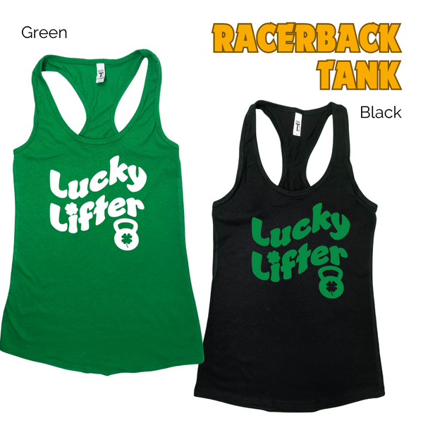 Lucky Lifter Tank. St Patricks Day workout top.