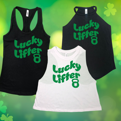 Lucky Lifter Tank. St Patricks Day workout top.