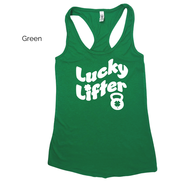 Lucky Lifter Racerback Tank - St Patricks Day Racerback Tank - Liberte Lifestyles