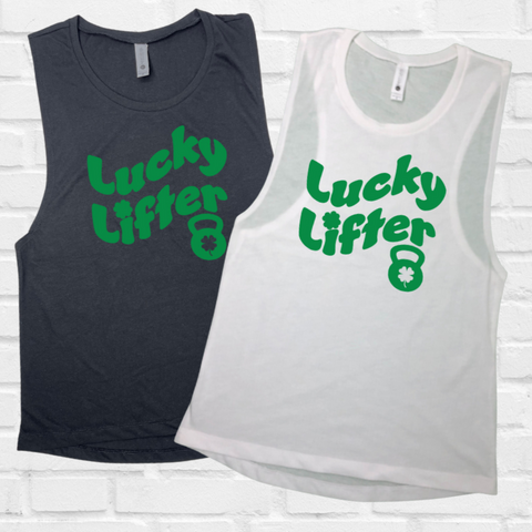 Lucky lifter muscle tank - St patricks day workout tank - liberte lifestyles