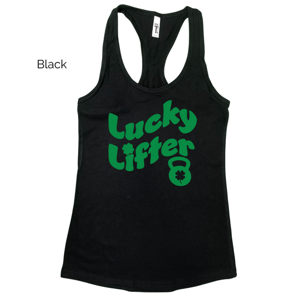 Lucky Lifter Racerback Tank - St Patricks Day Racerback Tank - Liberte Lifestyles