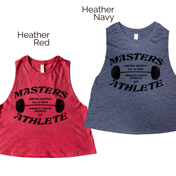 Masters athlete crop tank - crossfit masters tank - Liberte lifestyles gym fitness apparel and accessories