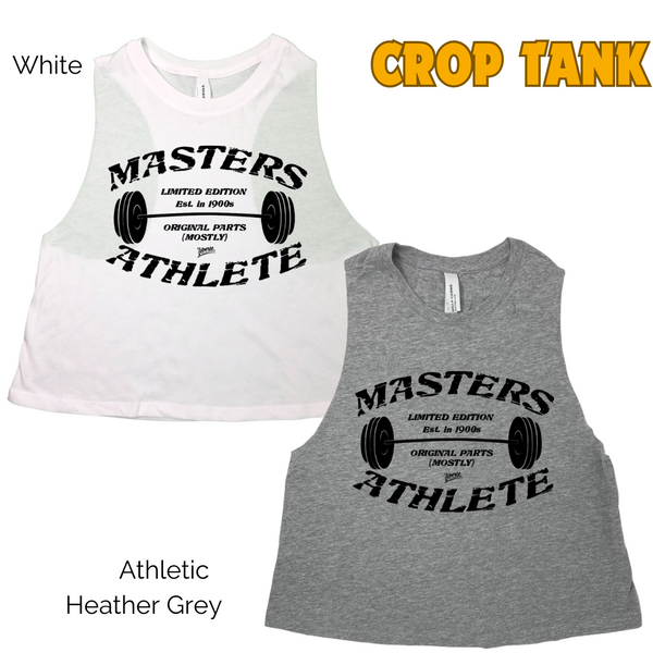 Masters athlete crop tank - crossfit masters tank - Liberte lifestyles gym fitness apparel and accessories